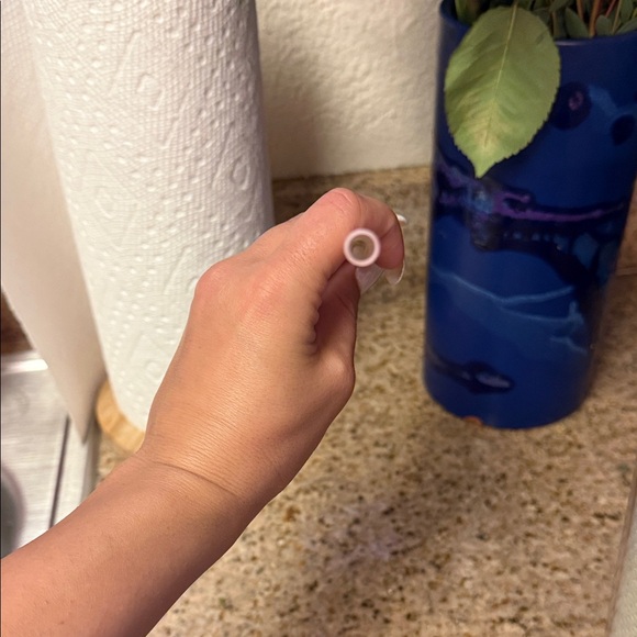 Starbucks | Sequin White Tumbler with Pink Straw and Green Logo - Picture 12 of 16